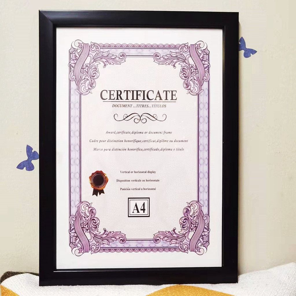 A4 CERTIFCATE FRAME