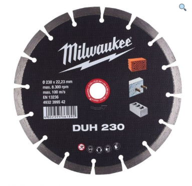 Milwaukee 9" (230mm x 22.2mm) Diamond Blade DUH230 (For M18 FCOS 230) 4932-3995-42