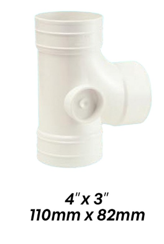 ATKC UPVC Fittings Equal Single Branch 4"x3" (110MMx82MM)