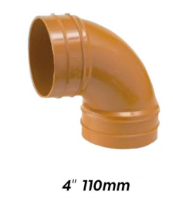 ATKC UPVC Underground Fittings Sweep Bend 4" (110MM)