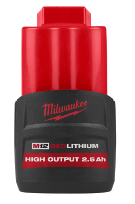 Milwaukee M12™ HIGH OUTPUT™ 2.5Ah REDLITHIUM™-ION Battery M12 HB2.5