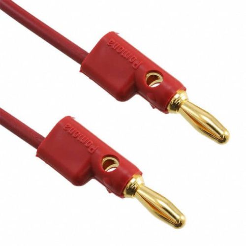 Fluke PATCH 2948-24-2 Banana Plug Patch Cord, Gold (red)