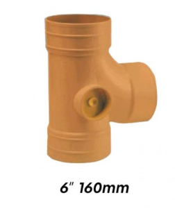 ATKC UPVC Underground Fittings Equal Single Branch 6" (160MM)
