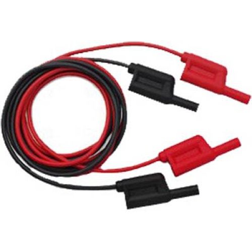 Fluke PATCH 6727-0 Multi-stacking 4mm Banana Plug Patch Cord, 1.2 M Silicone, Black