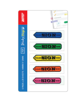 ASTAR STICK IT NOTES 'SIGN HERE' 