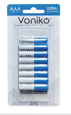 VONIKO Alkaline Battery AAA Batteries - 16 Pcs