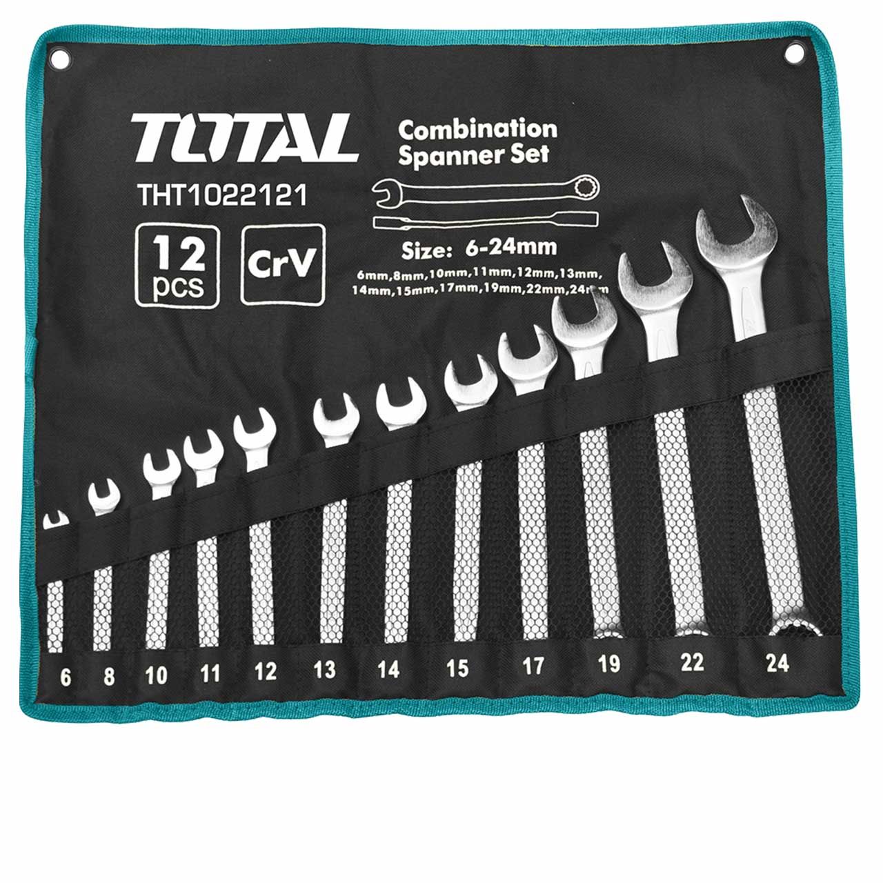 TOTAL THT1022121 12 Pcs Combination Spanner