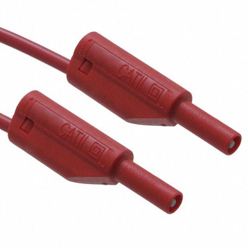 Fluke PATCH 72920-39-2 Stacking 2mm Safety Sheathed Patch Cord, Pvc, 39in (100cm), (red)