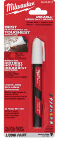 Milwaukee INKZALL™ WHITE LIQUID PAINT MARKER 48-22-3712