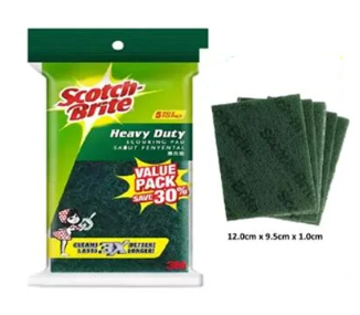 3M SCOTCHBRITE SCRUBBING PADS & SPONGES 5'S