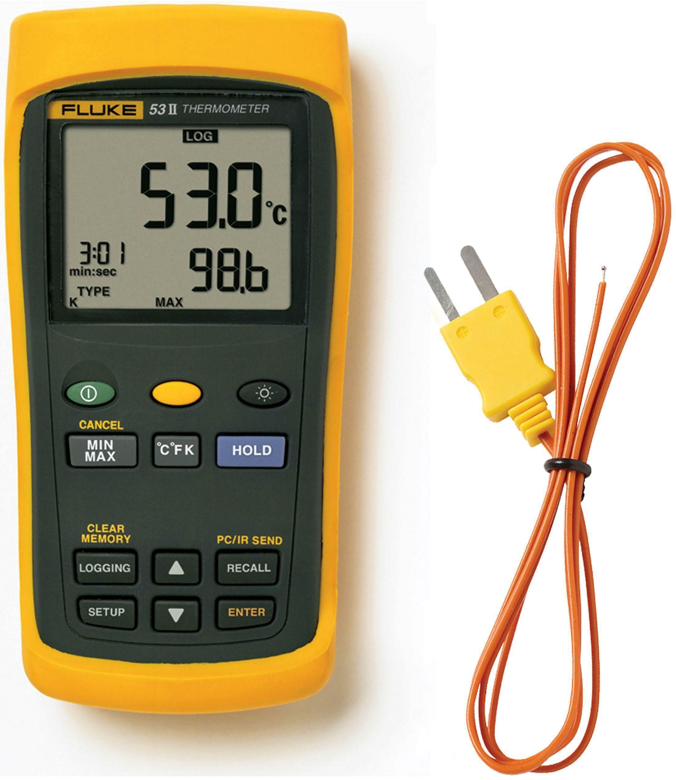 Fluke 53-2 FLUKE-53-2 B 50HZ Single Input Thermometer W/usb Recording (intl Version)