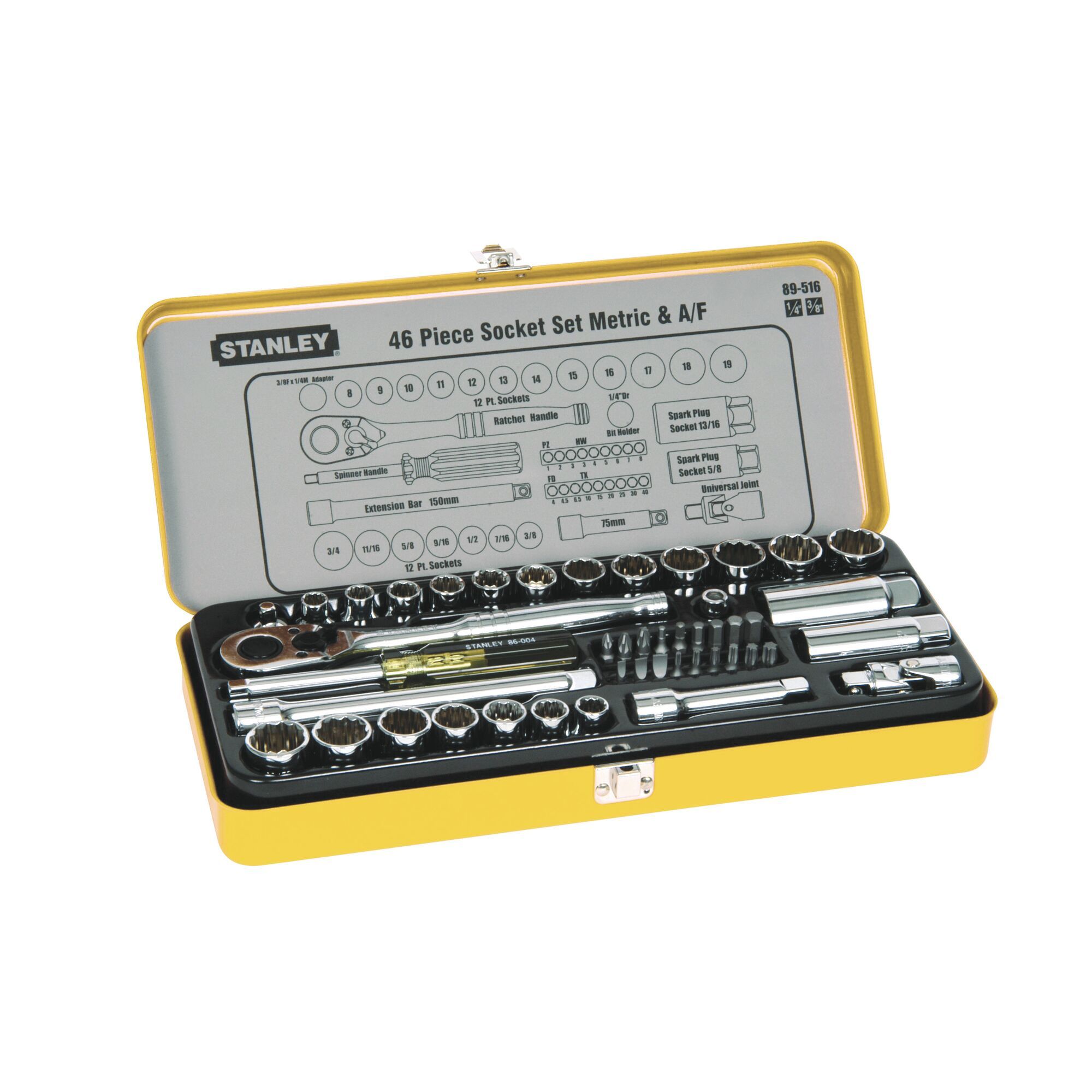 Stanley SKT SET 3/8"DR 46PC 12PT M&I