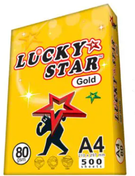 A4 80GM LUCKY STAR PHOTOCOPY PAPER 500'S