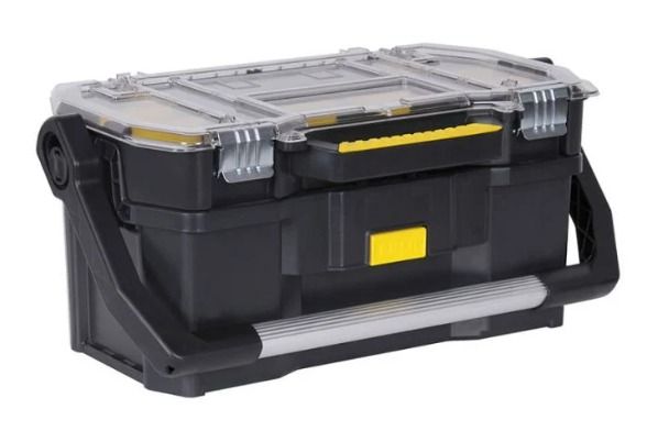 Stanley 19IN TOTE+ORGANISER BLK ST.YELLOW