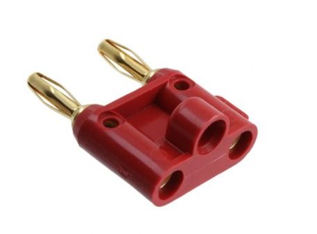 Fluke PJKPL 4892-2 Dbl Banana Plug, Gold Pl (red)